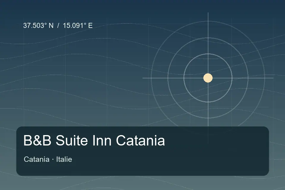 Riferimento geografico illustrato di B&B Suite Inn Catania a Catania