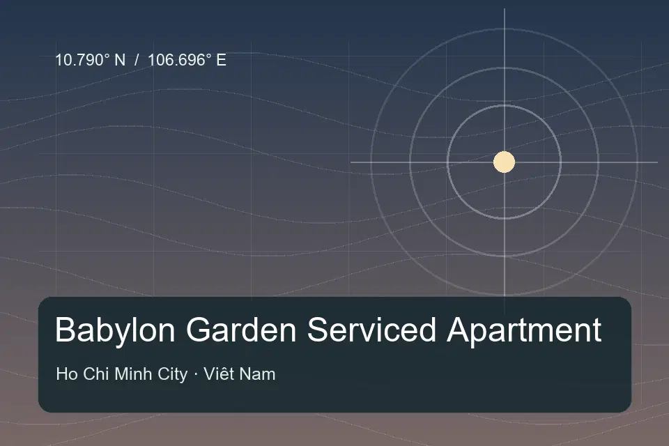 Referencia geográfica ilustrada de Babylon Garden Serviced Apartment en Ho Chi Minh City