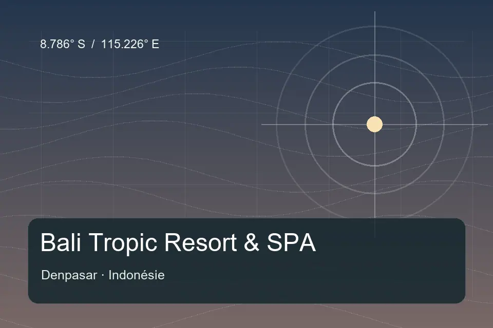 Illustrated geographic marker for Bali Tropic Resort & SPA in Denpasar