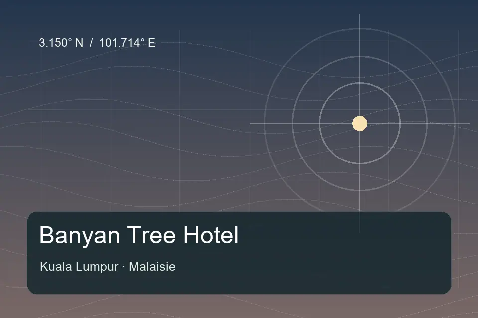 Illustrierter geografischer Orientierungspunkt für Banyan Tree Hotel in Kuala Lumpur