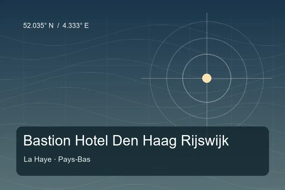 Illustrierter geografischer Orientierungspunkt für Bastion Hotel Den Haag Rijswijk in La Haye