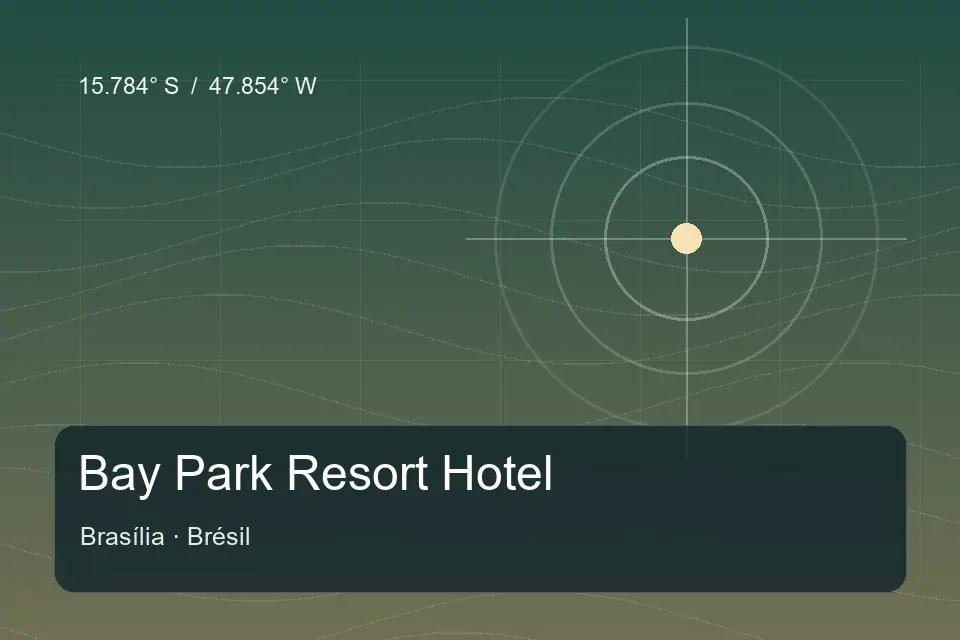 Illustrated geographic marker for Bay Park Resort Hotel in Brasília