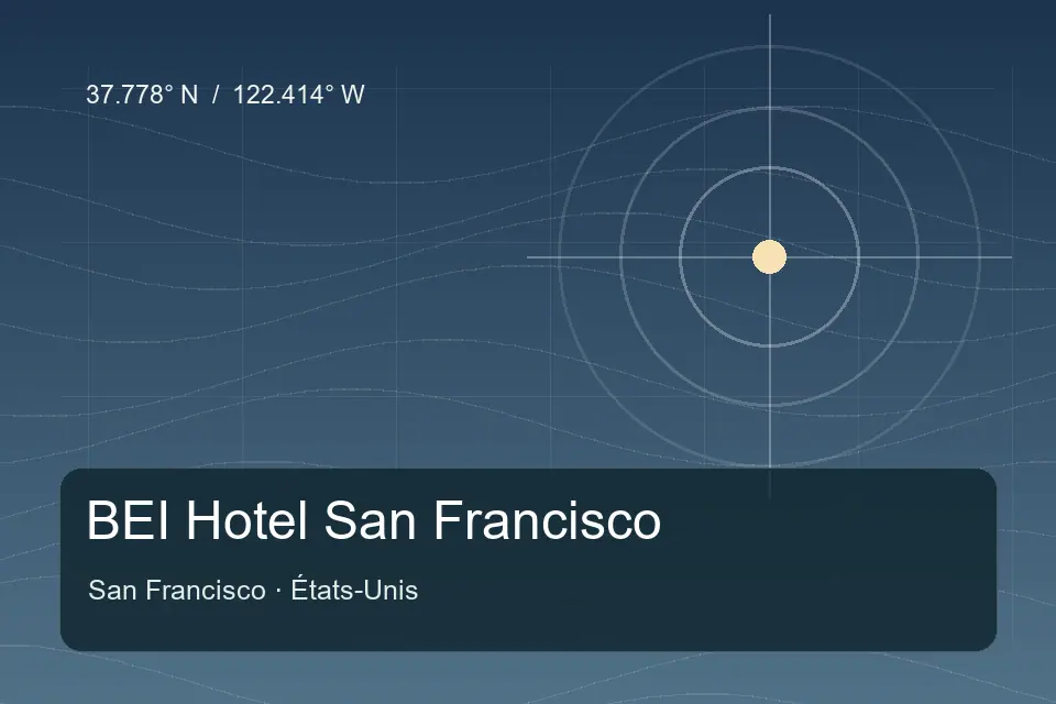 Riferimento geografico illustrato di BEI Hotel San Francisco a San Francisco