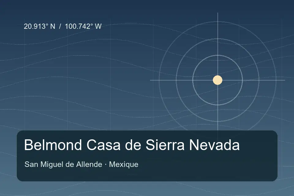 Referencia geográfica ilustrada de Belmond Casa de Sierra Nevada en San Miguel de Allende
