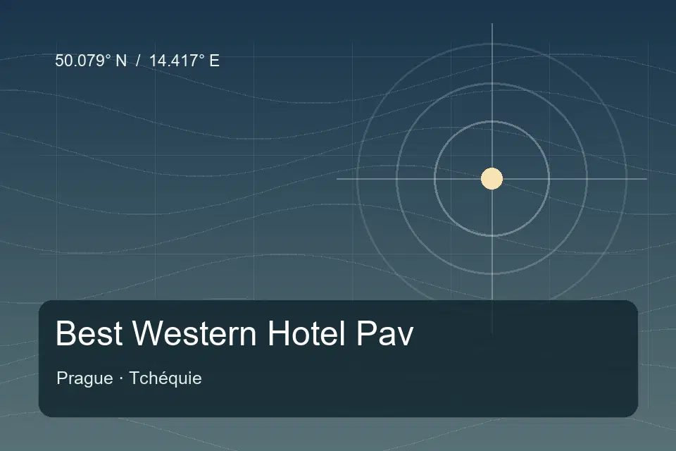 Riferimento geografico illustrato di Best Western Hotel Pav a Prague