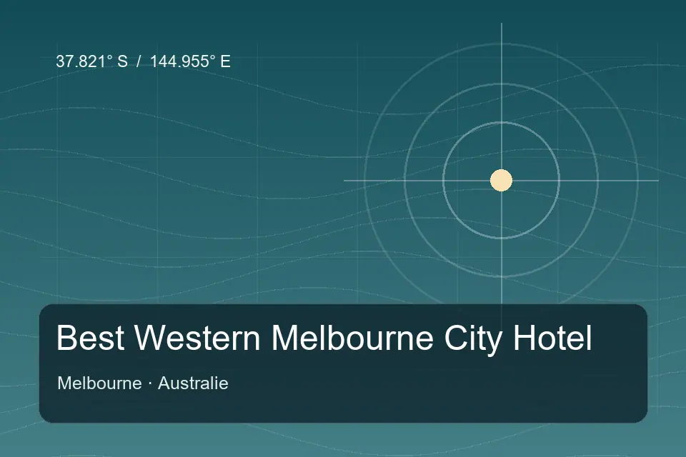 Illustrated geographic marker for Best Western Melbourne City Hotel in Melbourne