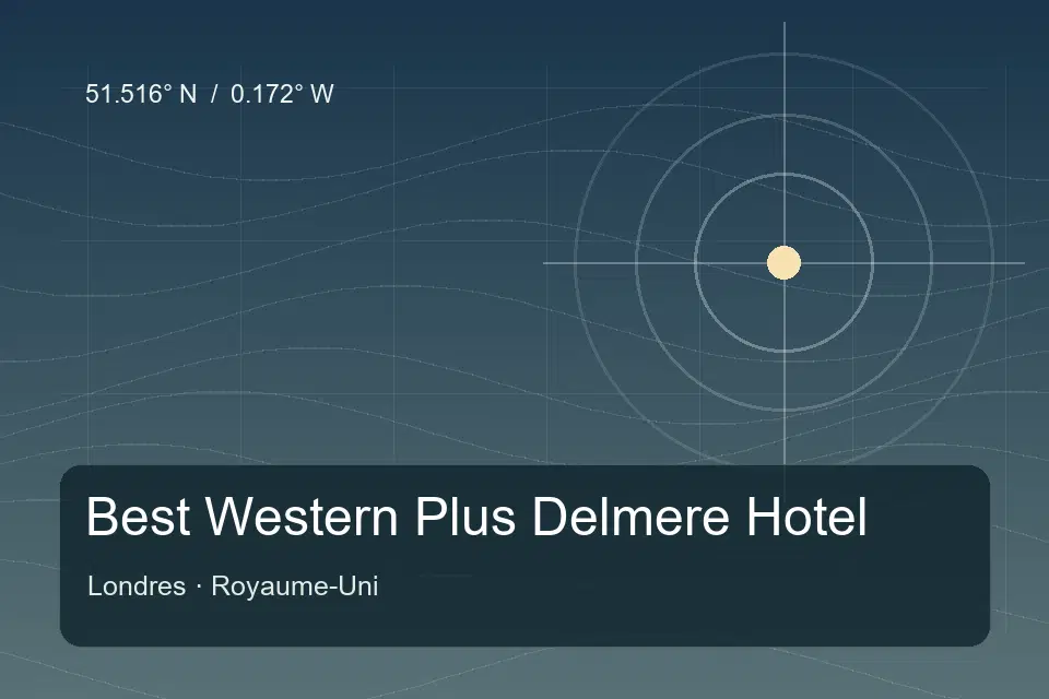 Illustrated geographic marker for Best Western Plus Delmere Hotel in London
