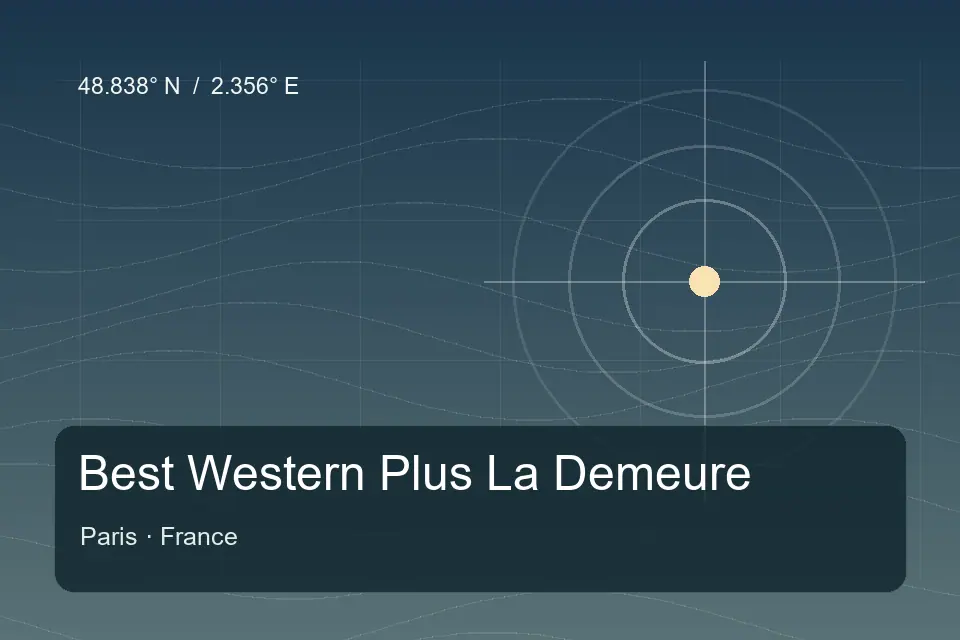 Illustrated geographic marker for Best Western Plus La Demeure in Paris