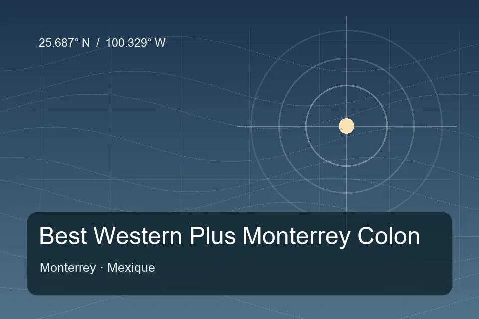 Repère géographique illustré de Best Western Plus Monterrey Colon à Monterrey