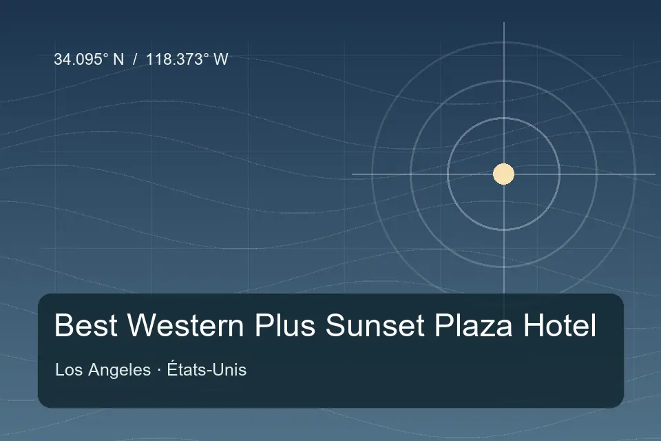 Referência geográfica ilustrada de Best Western Plus Sunset Plaza Hotel em Los Angeles