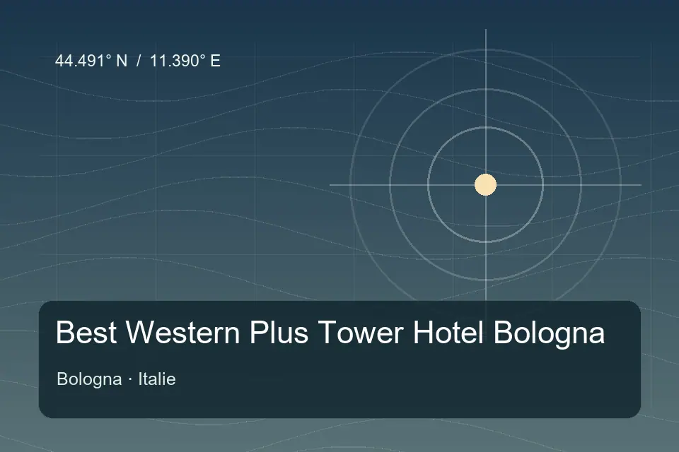 Illustrierter geografischer Orientierungspunkt für Best Western Plus Tower Hotel Bologna in Bologna