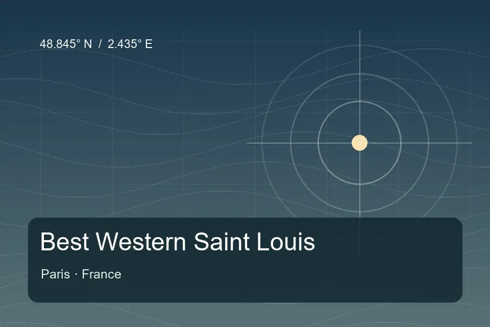 Illustrated geographic marker for Best Western Saint Louis in Paris