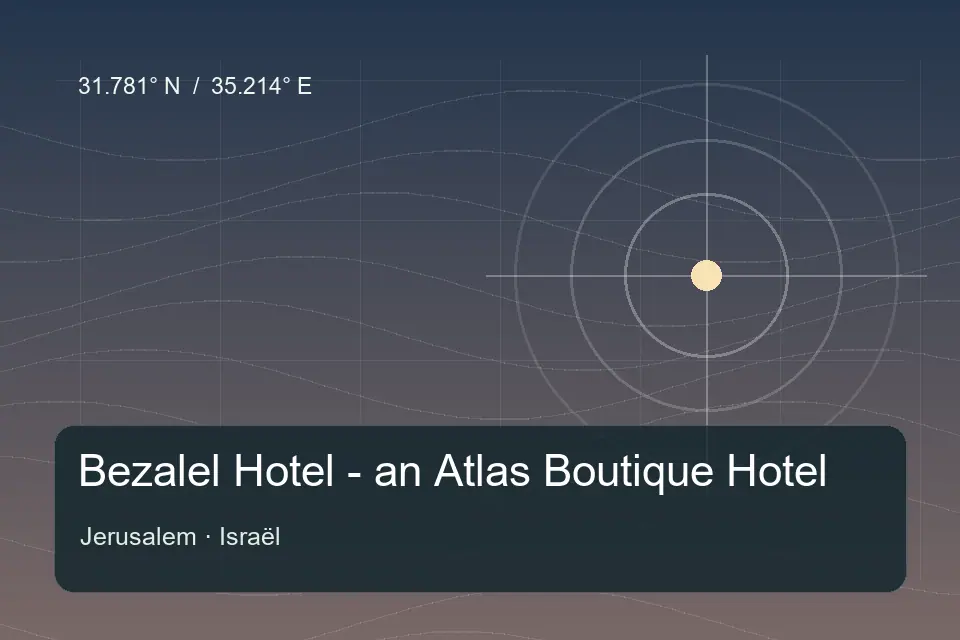 Referencia geográfica ilustrada de Bezalel Hotel - an Atlas Boutique Hotel en Jerusalem