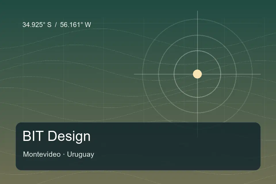 Repère géographique illustré de BIT Design à Montevideo
