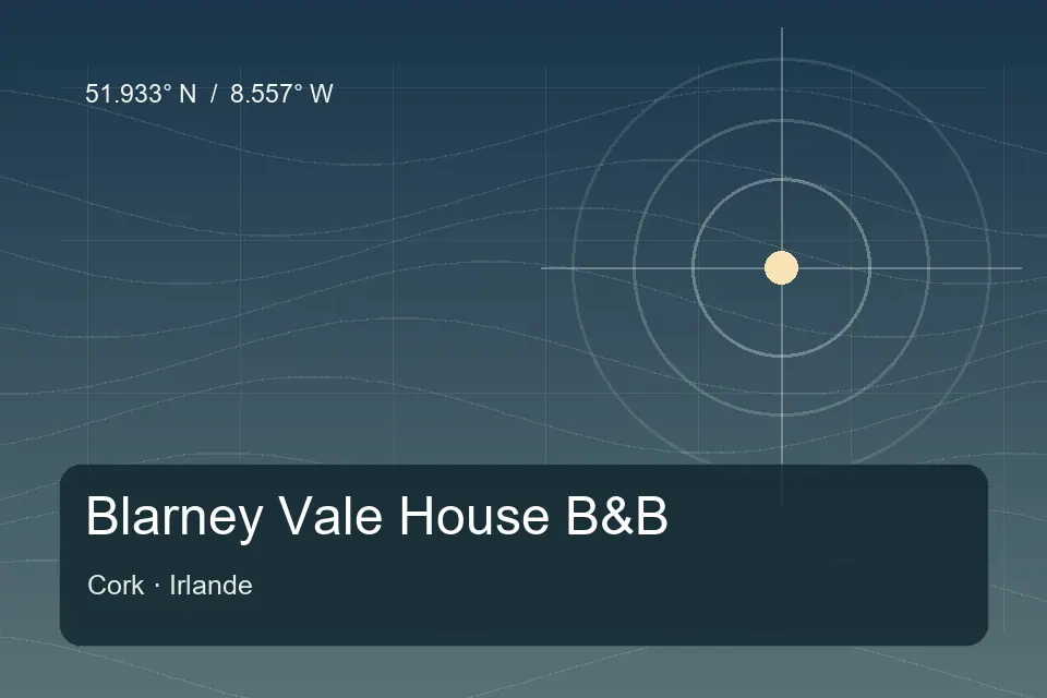 Riferimento geografico illustrato di Blarney Vale House B&B a Cork