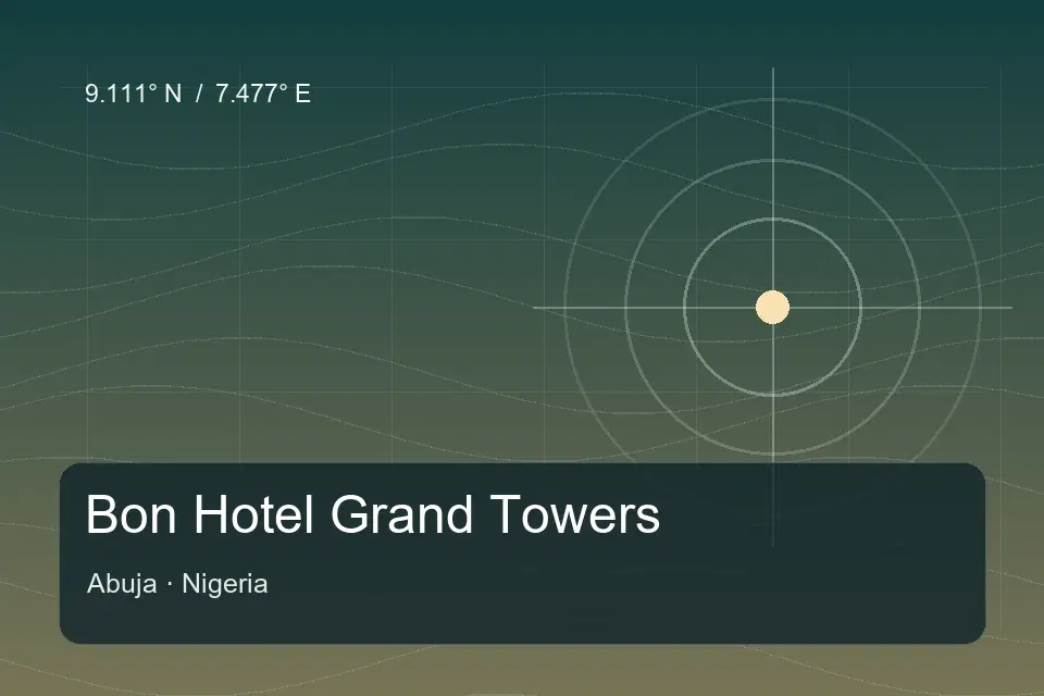 Riferimento geografico illustrato di Bon Hotel Grand Towers a Abuja