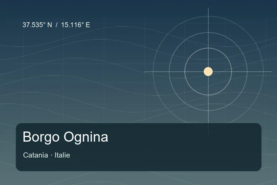 Riferimento geografico illustrato di Borgo Ognina a Catania