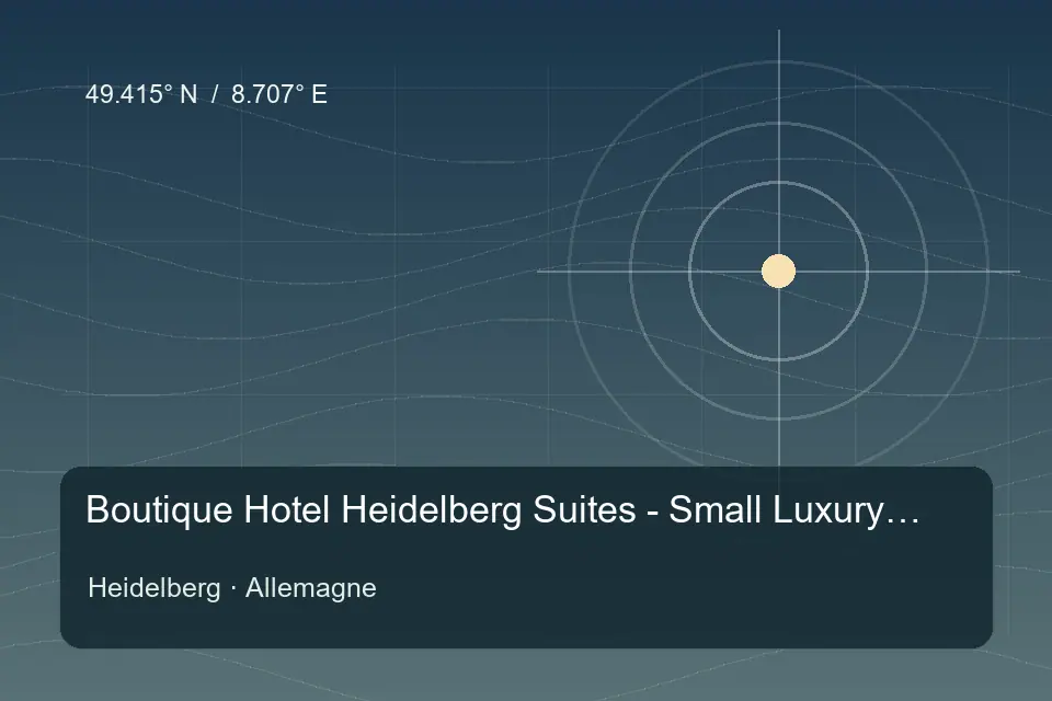 Referência geográfica ilustrada de Boutique Hotel Heidelberg Suites - Small Luxury Hotels em Heidelberg
