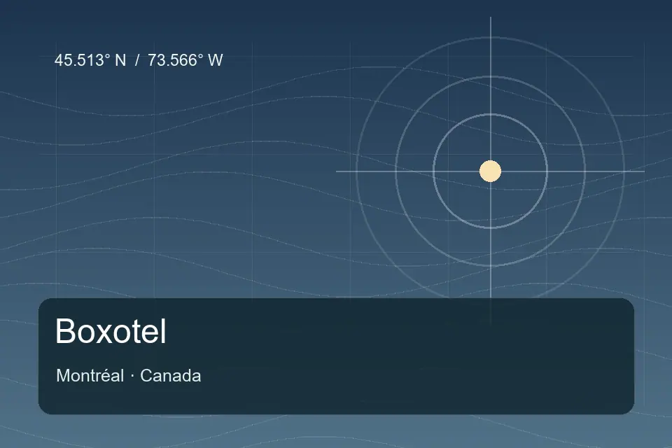 Riferimento geografico illustrato di Boxotel a Montréal