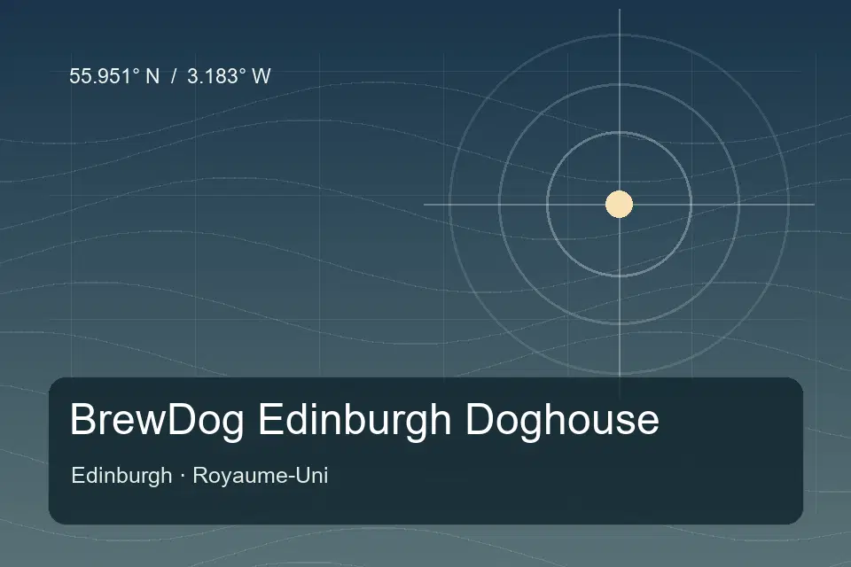 Riferimento geografico illustrato di BrewDog Edinburgh Doghouse a Edinburgh