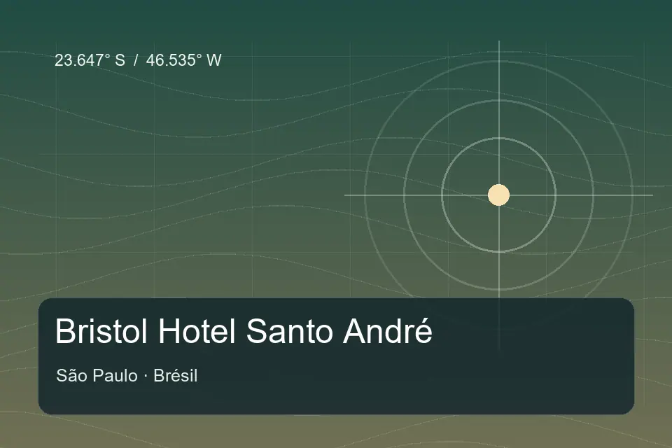 Referencia geográfica ilustrada de Bristol Hotel Santo André en São Paulo