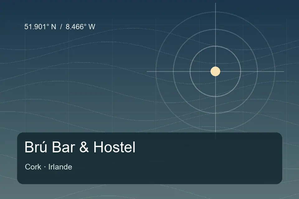 Riferimento geografico illustrato di Brú Bar & Hostel a Cork