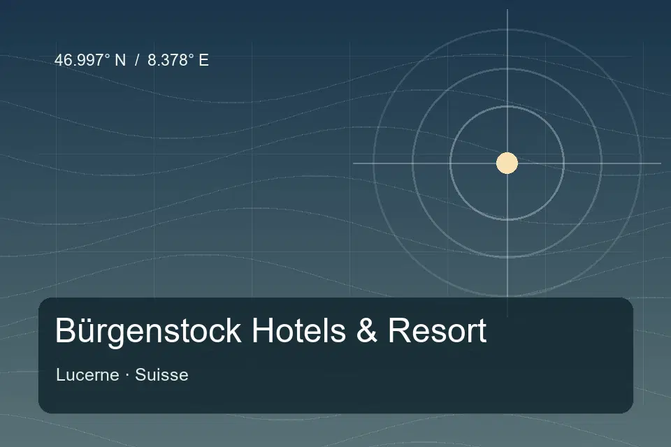 Riferimento geografico illustrato di Bürgenstock Hotels & Resort a Lucerne
