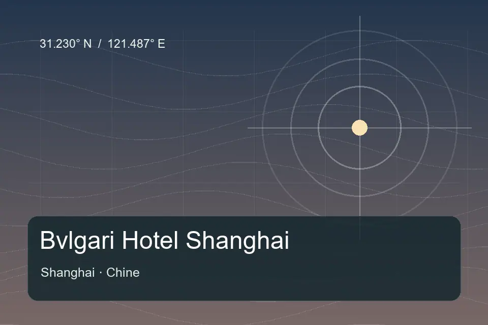 Referência geográfica ilustrada de Bvlgari Hotel Shanghai em Shanghai