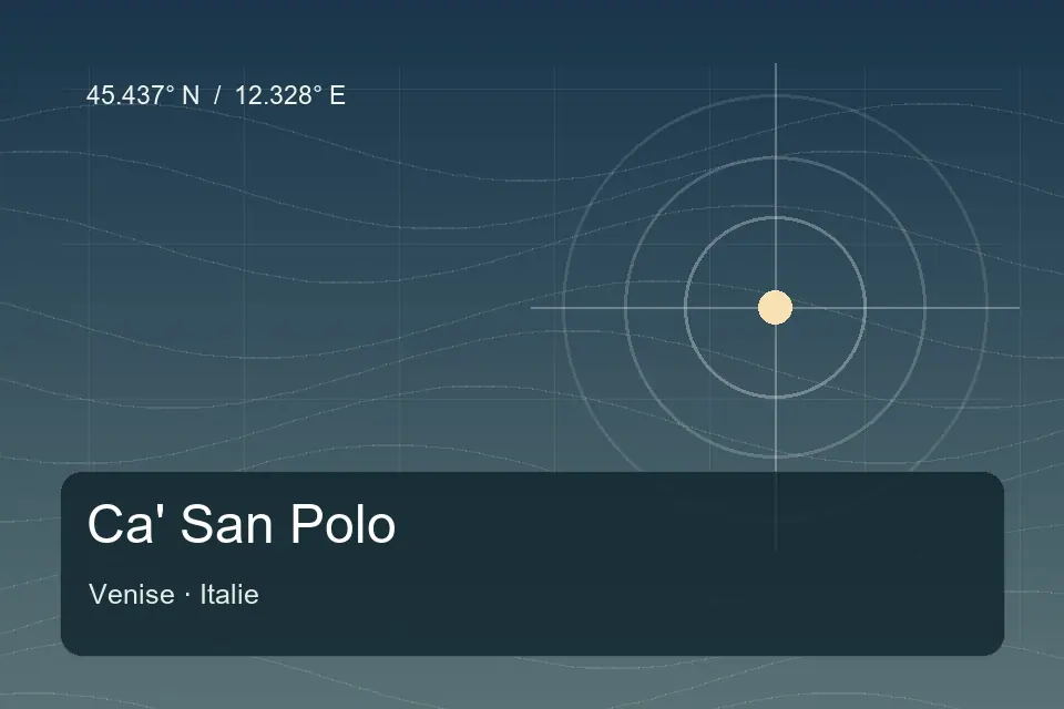 Riferimento geografico illustrato di Ca' San Polo a Venise