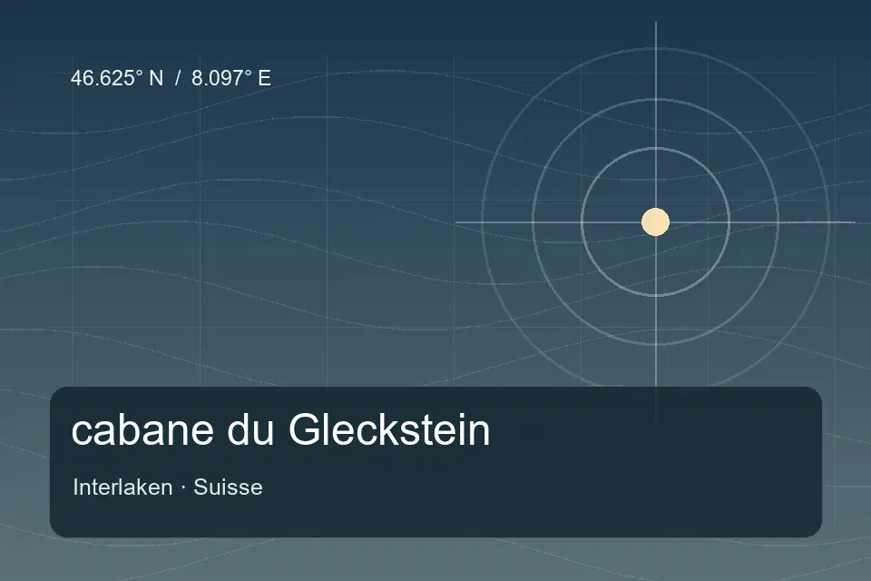 Illustrierter geografischer Orientierungspunkt für cabane du Gleckstein in Interlaken