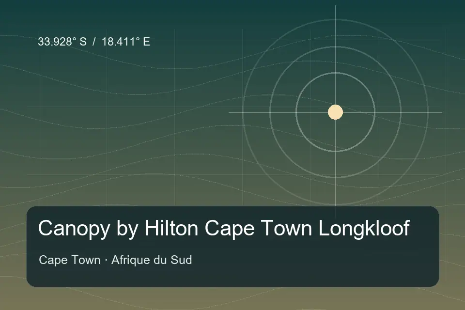Illustrated geographic marker for Canopy by Hilton Cape Town Longkloof in Cape Town