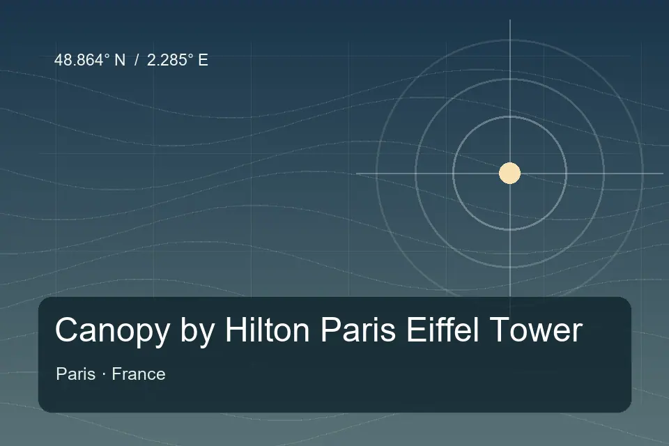 Illustrated geographic marker for Canopy by Hilton Paris Eiffel Tower in Paris