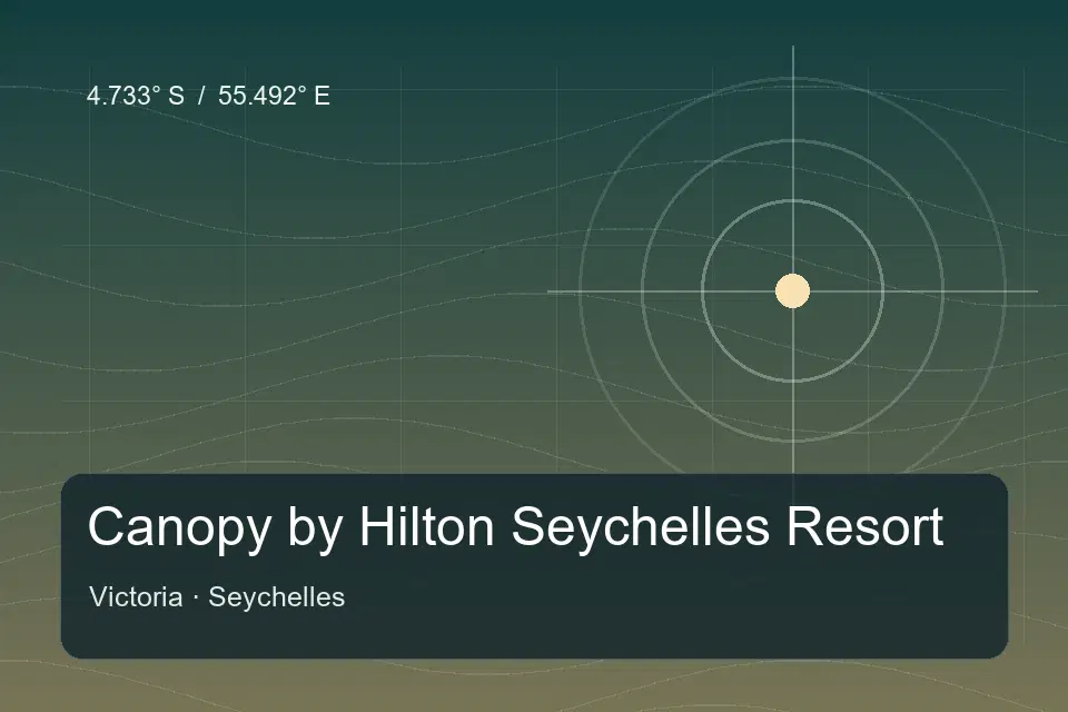 Riferimento geografico illustrato di Canopy by Hilton Seychelles Resort a Victoria