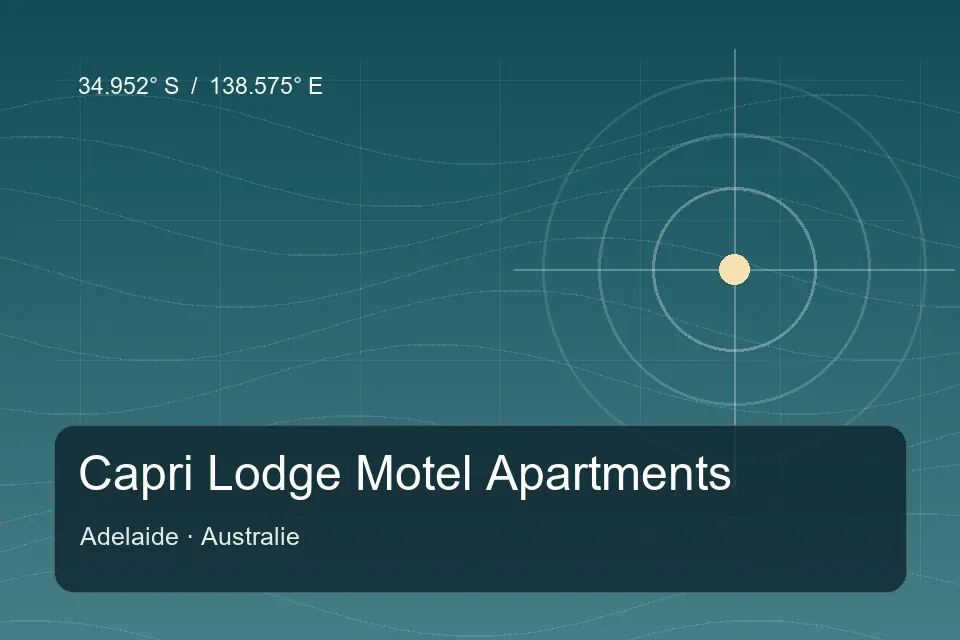 Illustrierter geografischer Orientierungspunkt für Capri Lodge Motel Apartments in Adelaide