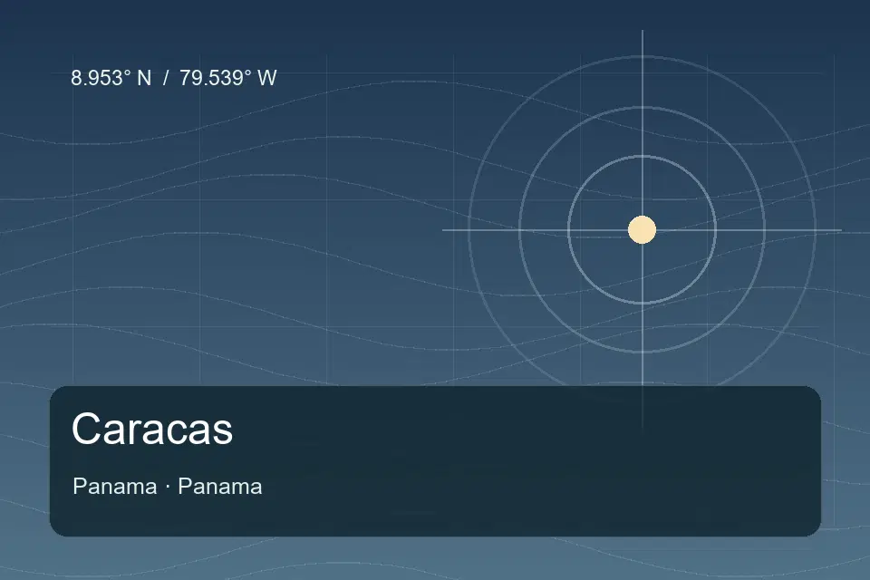 Referência geográfica ilustrada de Caracas em Panama
