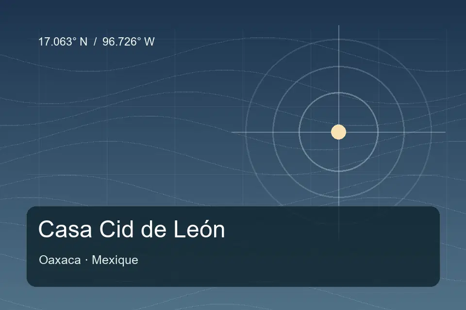 Referência geográfica ilustrada de Casa Cid de León em Oaxaca