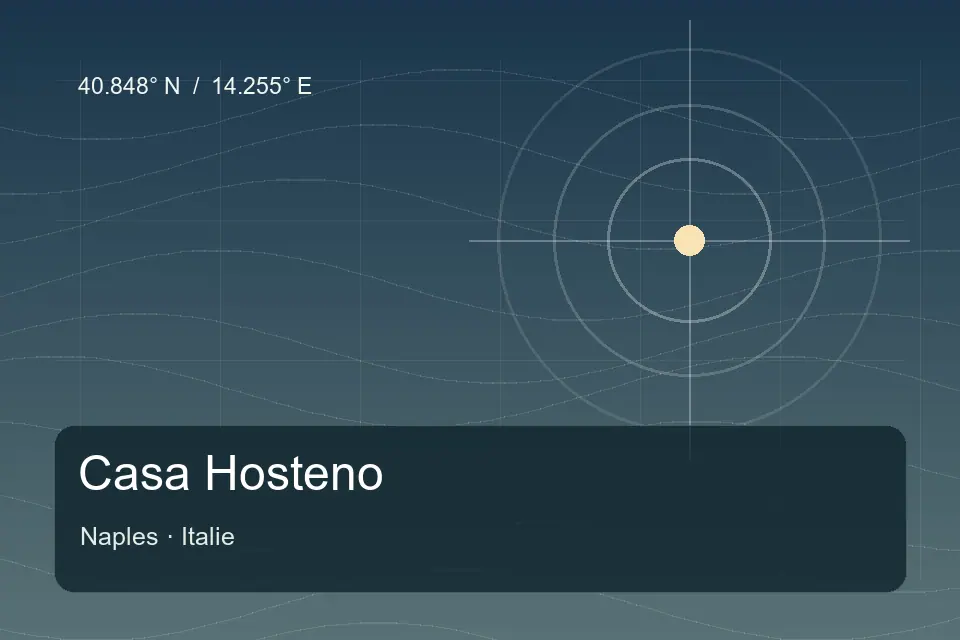 Riferimento geografico illustrato di Casa Hosteno a Naples