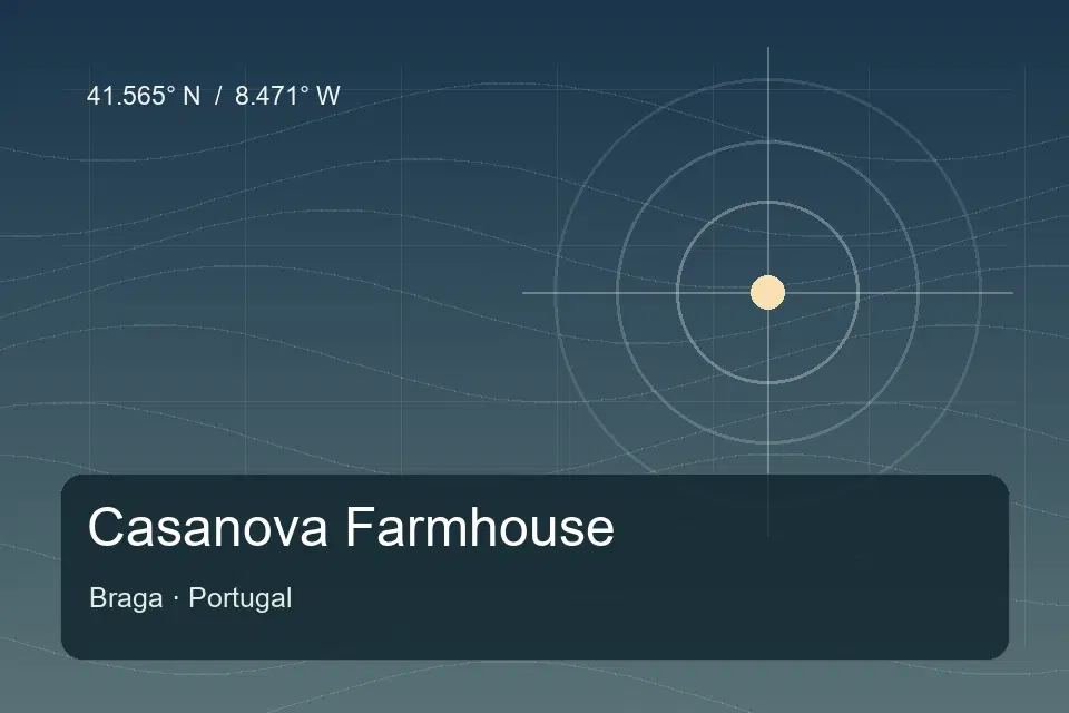 Illustrierter geografischer Orientierungspunkt für Casanova Farmhouse in Braga