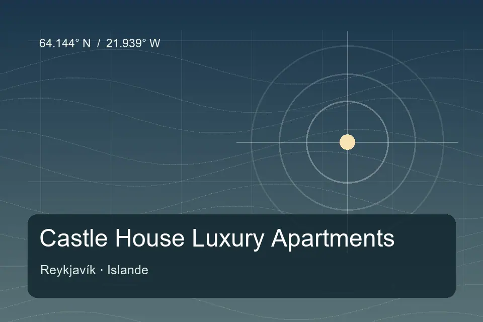 Illustrierter geografischer Orientierungspunkt für Castle House Luxury Apartments in Reykjavík