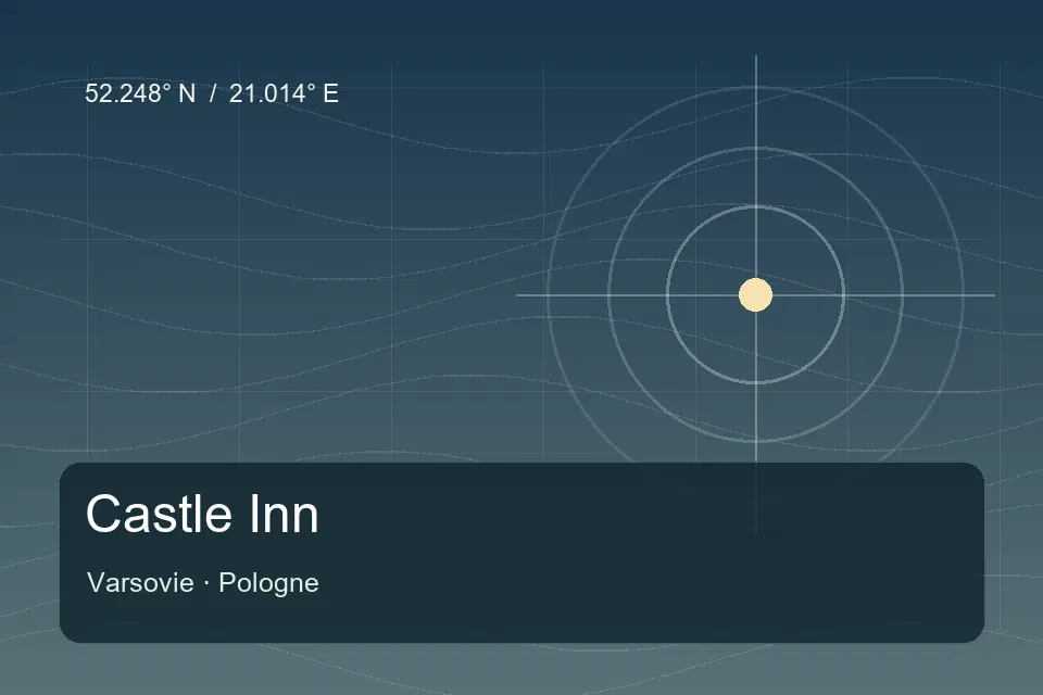 Riferimento geografico illustrato di Castle Inn a Varsovie