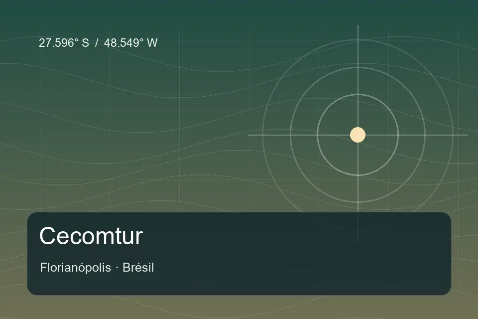 Riferimento geografico illustrato di Cecomtur a Florianópolis