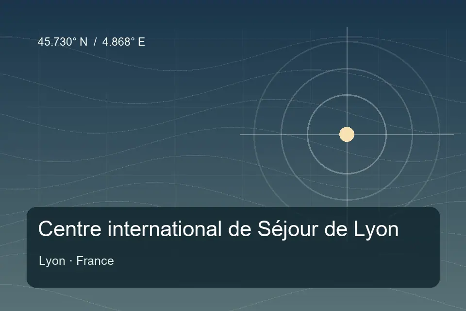 Riferimento geografico illustrato di Centre international de Séjour de Lyon a Lyon