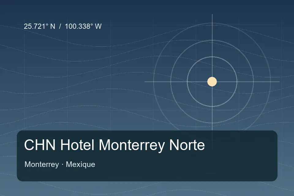 Repère géographique illustré de CHN Hotel Monterrey Norte à Monterrey