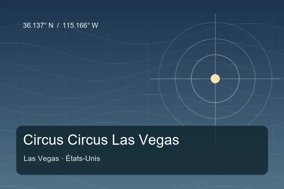Illustrierter geografischer Orientierungspunkt für Circus Circus Las Vegas in Las Vegas