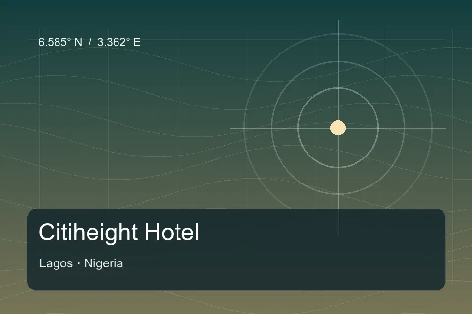 Illustrierter geografischer Orientierungspunkt für Citiheight Hotel in Lagos