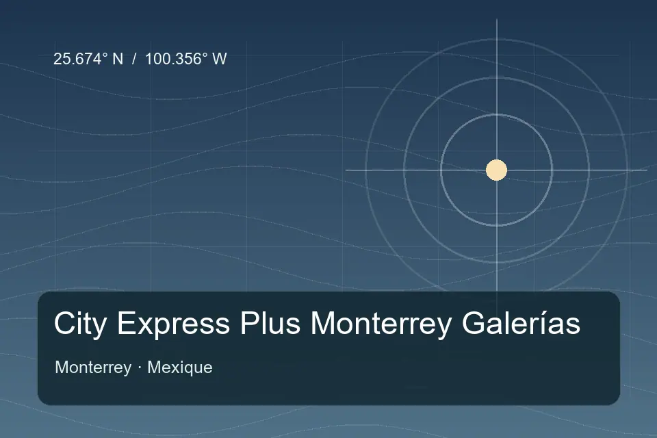 Repère géographique illustré de City Express Plus Monterrey Galerías à Monterrey