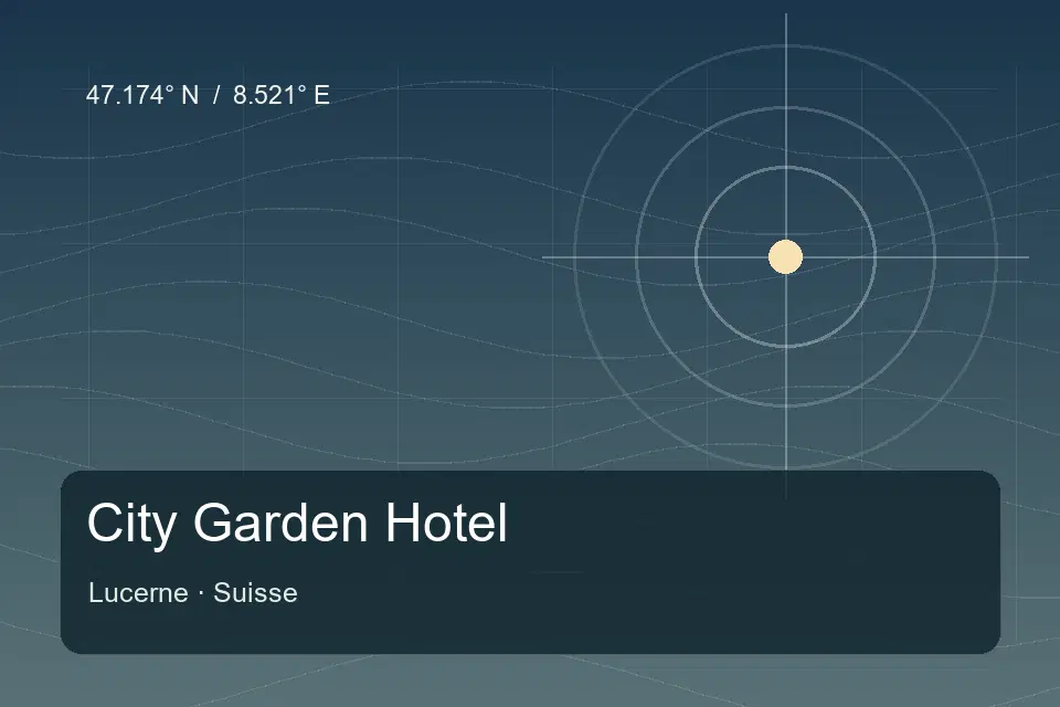 Riferimento geografico illustrato di City Garden Hotel a Lucerne
