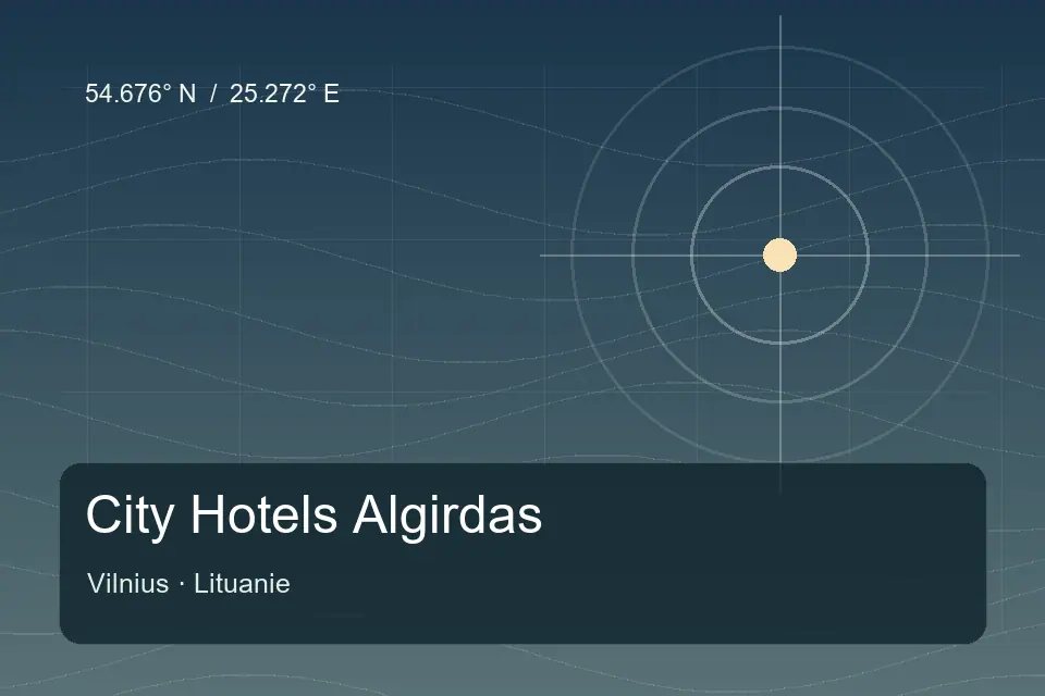 Illustrierter geografischer Orientierungspunkt für City Hotels Algirdas in Vilnius