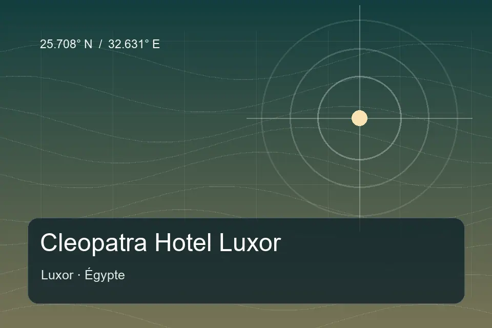 Repère géographique illustré de Cleopatra Hotel Luxor à Luxor