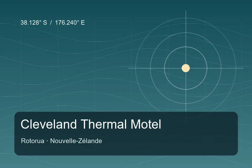 Illustrierter geografischer Orientierungspunkt für Cleveland Thermal Motel in Rotorua